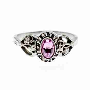 Sky Jewelry Серебряное Кольцо с камнями Розовый Топаз и Гошенит (Берилл)