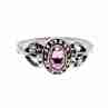 Sky Jewelry Серебряное Кольцо с камнями Розовый Топаз и Гошенит (Берилл)