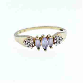 Sky Jewelry Золотое Кольцо с Танзанитом и Бриллиантами