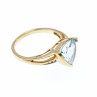Sky Jewelry Золотое кольцо 10К (417 проба ) с Топазом и Бриллиантами   *Блеск Топаза*
