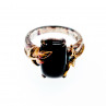 Sky Jewelry Серебряное Кольцо со вставками из позолоты с Черным Ониксом