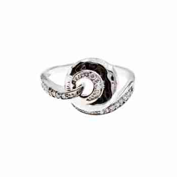 Sky Jewelry Стильное Серебряное  Кольцо с Фианитами 925 проба