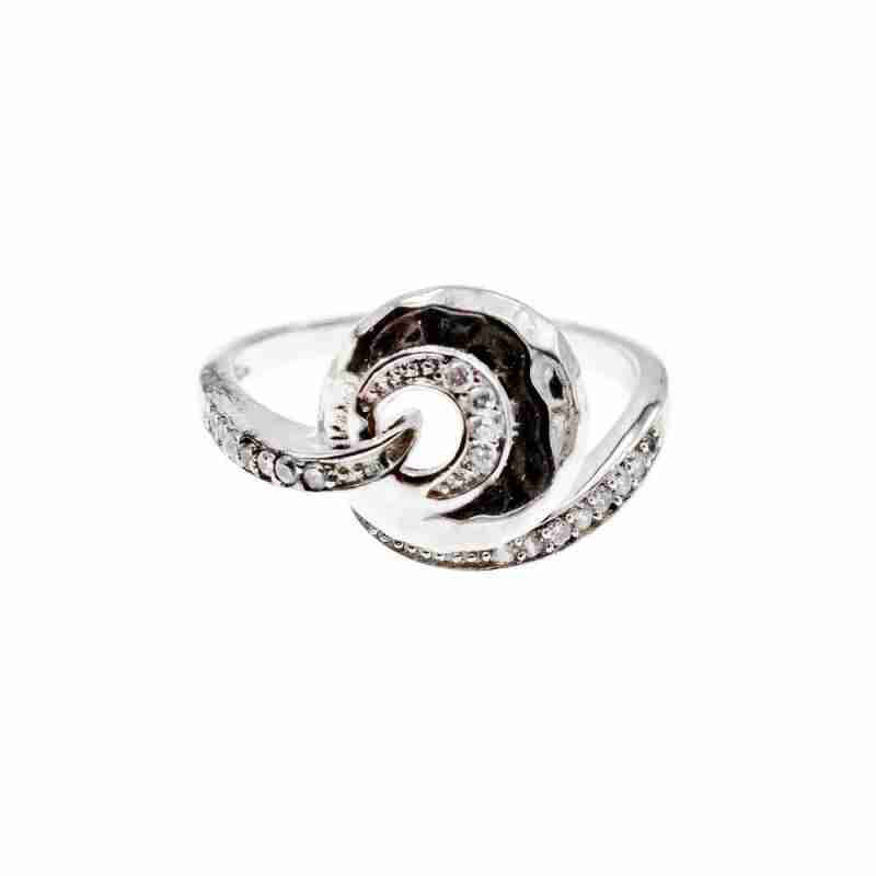 Sky Jewelry Стильное Серебряное  Кольцо с Фианитами 925 проба