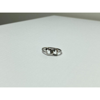 Sky Jewelry Серебряное Кольцо с камнями Аквамарин   *Сердца*