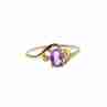 Sky Jewelry Золотое Кольцо 14К (585 проба) с Аметистом и Бриллиантами