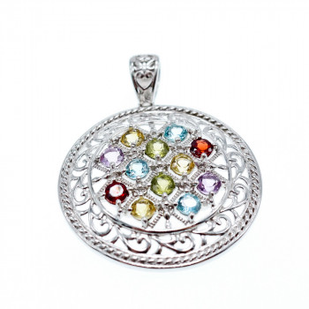 Sky Jewelry Серебряный кулон с натуральными камнями  Очарование