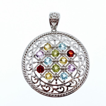 Sky Jewelry Серебряный кулон с натуральными камнями  Очарование