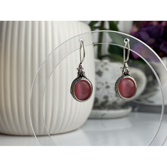 Sky Jewelry Серебряные винтажные серьги с Агатом