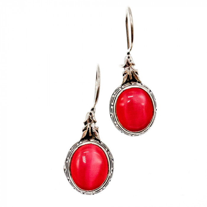 Sky Jewelry Серебряные винтажные серьги с Агатом