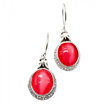 Sky Jewelry Серебряные винтажные серьги с Агатом