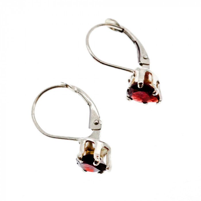 Sky Jewelry Серебряные серьги  со спессартином  Сердце