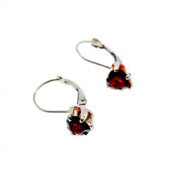Sky Jewelry Серебряные серьги  со спессартином  Сердце