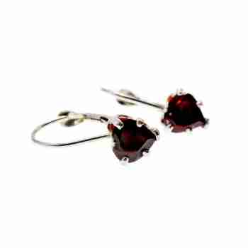 Sky Jewelry Серебряные серьги  со спессартином  Сердце