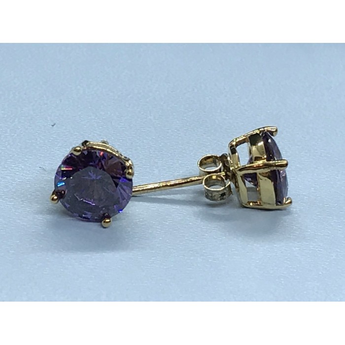 Sky Jewelry Серьги серебро 925 пробы (позолота) с фианитом