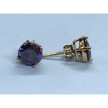 Sky Jewelry Серьги серебро 925 пробы (позолота) с фианитом