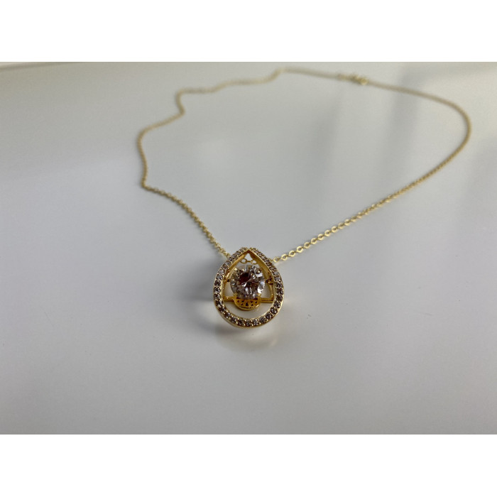 Sky Jewelry Серебряная цепочка с кулоном фианиты Блеск Алмаза