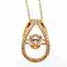 Sky Jewelry Серебряная цепочка с кулоном фианиты Блеск Алмаза