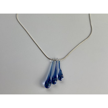 Sky Jewelry Серебряная цепочка с кулоном ювелирное стекло