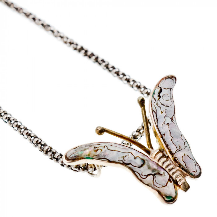 Sky Jewelry Серебряная цепочка с кулоном галиотис Бабочка