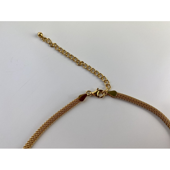 Sky Jewelry Серебряное ожерелье в позолоте с камнем Мистик Топаз