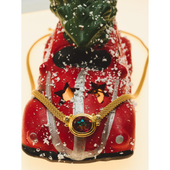 Sky Jewelry Серебряное ожерелье в позолоте с камнем Мистик Топаз