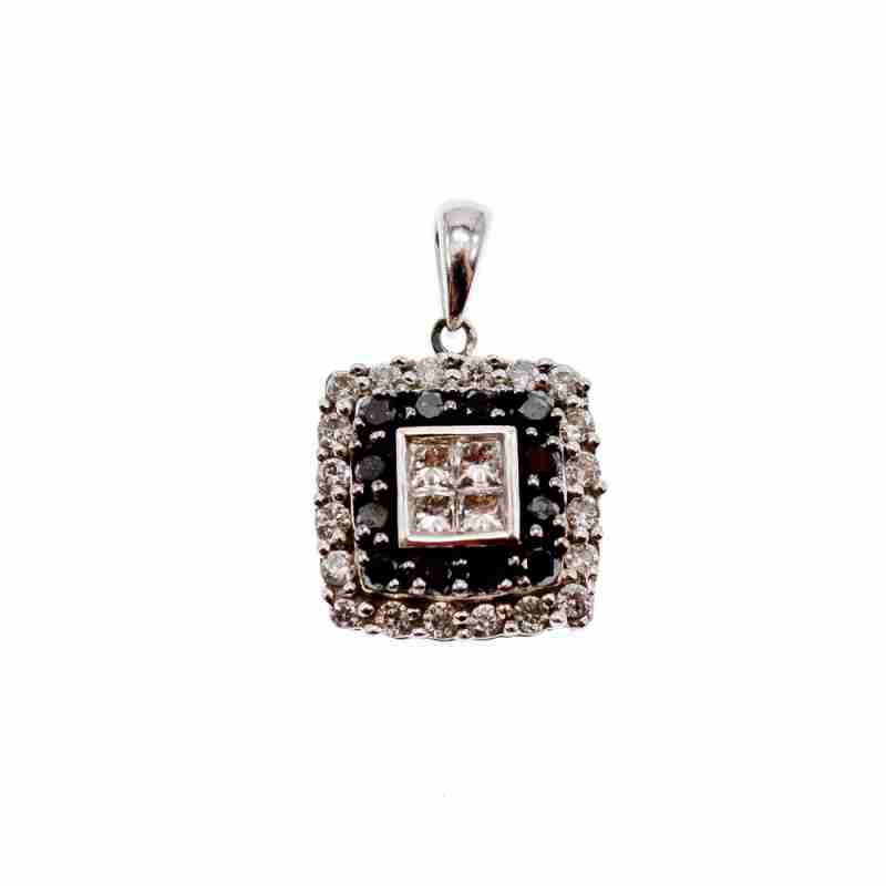 Sky Jewelry Кулон из белого золота с сапфиром и бриллиантами