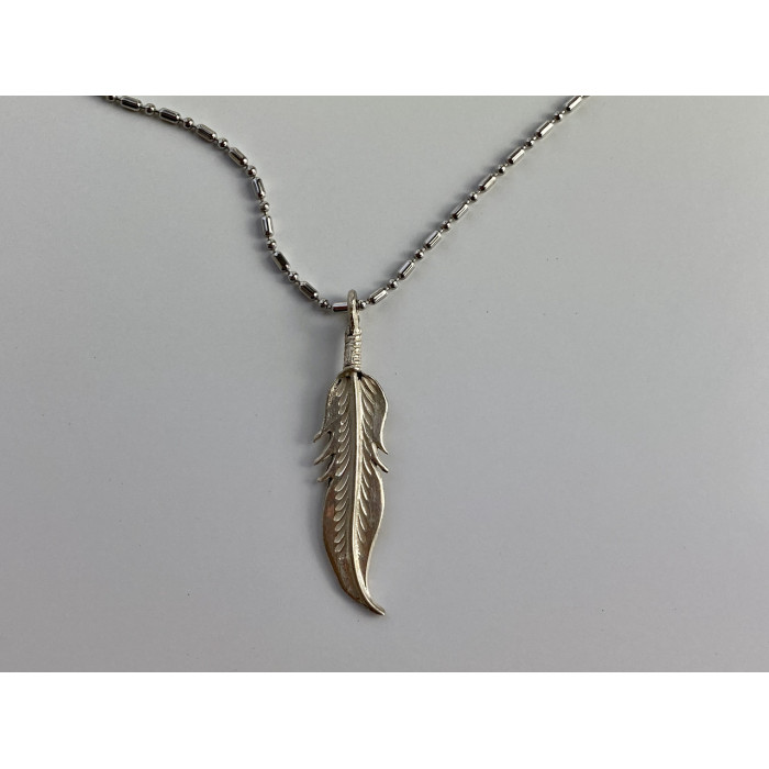 Sky Jewelry Серебряная цепочка с кулоном Перо