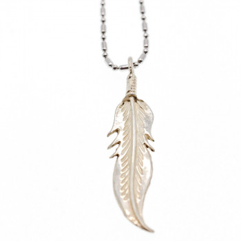 Sky Jewelry Серебряная цепочка с кулоном Перо