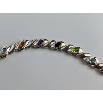 Sky Jewelry Серебряный браслет с натуральными камнями