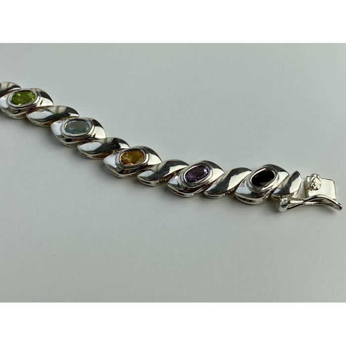 Sky Jewelry Серебряный браслет с натуральными камнями