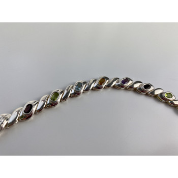 Sky Jewelry Серебряный браслет с натуральными камнями