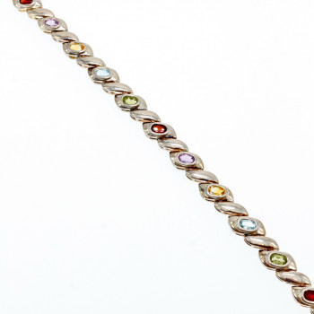 Sky Jewelry Серебряный браслет с натуральными камнями