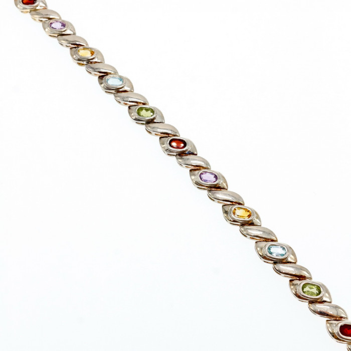 Sky Jewelry Серебряный браслет с натуральными камнями