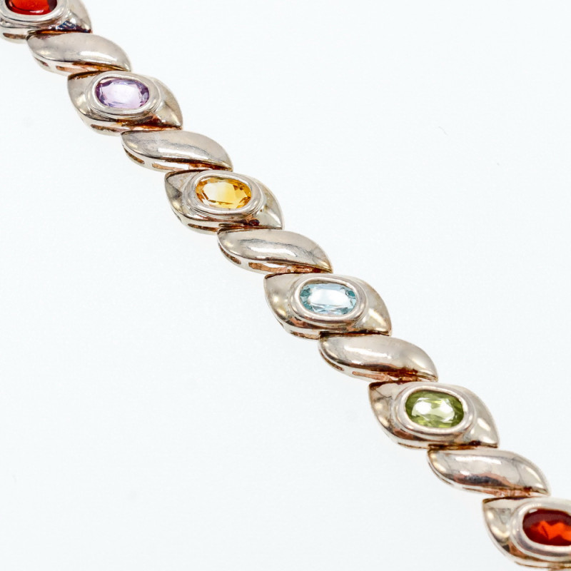 Sky Jewelry Серебряный браслет с натуральными камнями