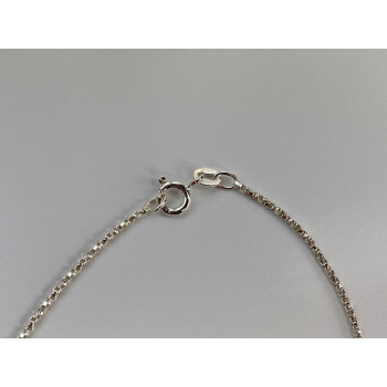 Sky Jewelry Серебряная цепочка с кулоном фианиты Позитив