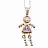 Sky Jewelry Серебряная цепочка с кулоном фианиты Девочка 2