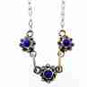 Sky Jewelry Серебряное ожерелье с синим агатом