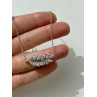 Sky Jewelry Серебряное ожерелье с фианитами Лист