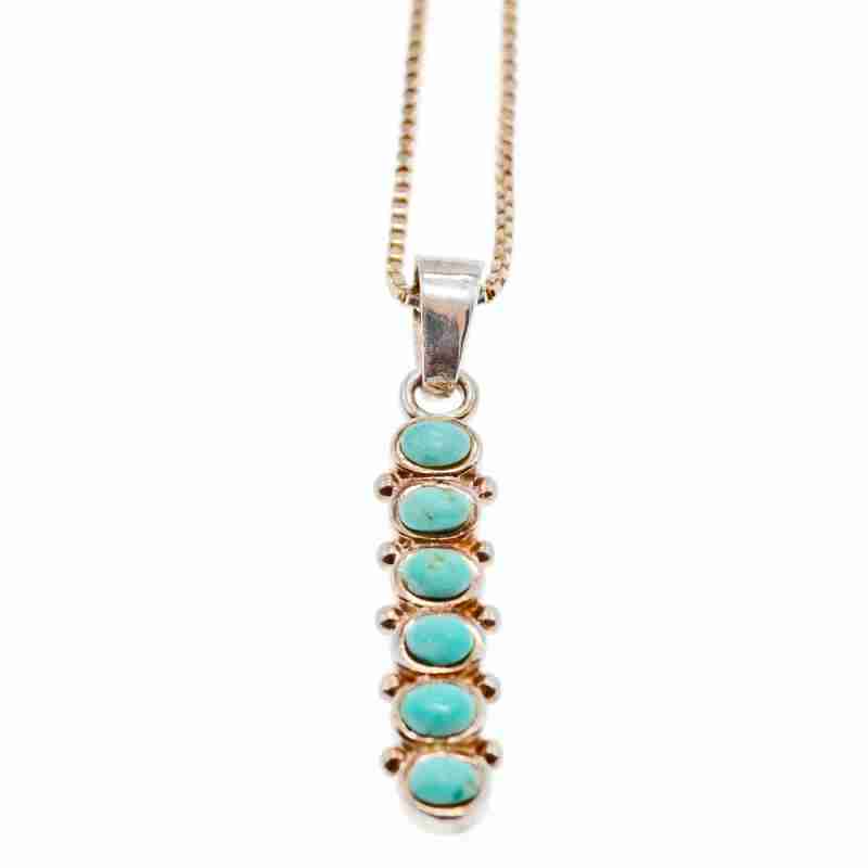 Sky Jewelry Серебряная цепочка с кулоном Бирюза Италия