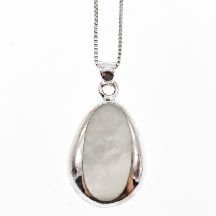 Sky Jewelry Серебряная цепочка с кулоном Перламутр Италия