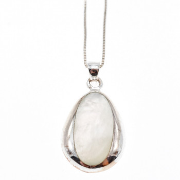 Sky Jewelry Серебряная цепочка с кулоном Перламутр Италия