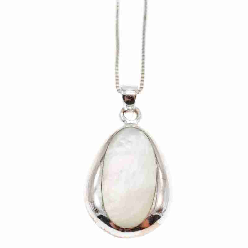Sky Jewelry Серебряная цепочка с кулоном Перламутр Италия