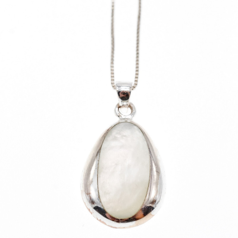 Sky Jewelry Серебряная цепочка с кулоном Перламутр Италия