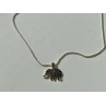 Sky Jewelry Серебряная цепочка с кулоном морион Слоник