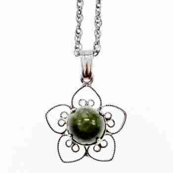 Sky Jewelry Серебряная цепочка с кулоном Агат