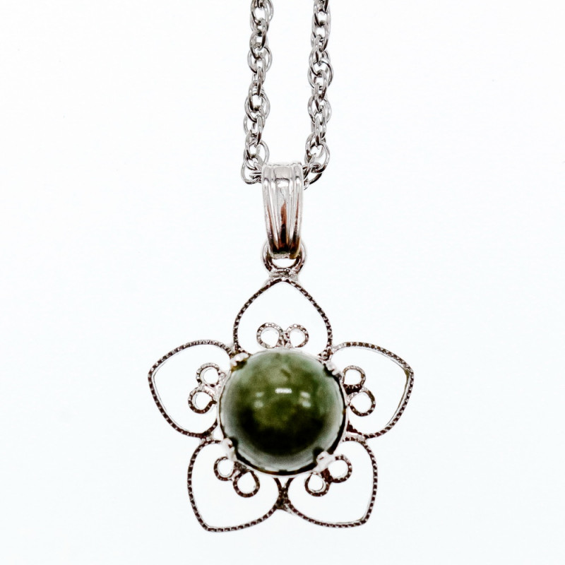 Sky Jewelry Серебряная цепочка с кулоном Агат