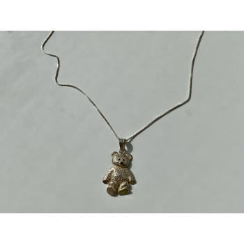 Sky Jewelry Серебряная цепочка с кулоном Мишка  Италия