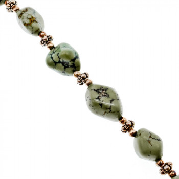 Sky Jewelry Серебряный браслет с зеленым агатом