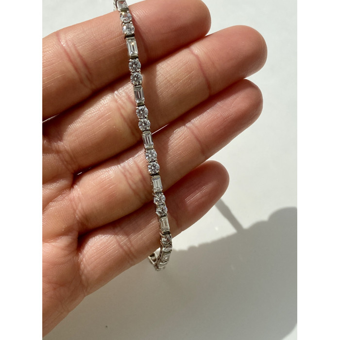 Sky Jewelry Серебряный Браслет 925 пробы с Фианитами