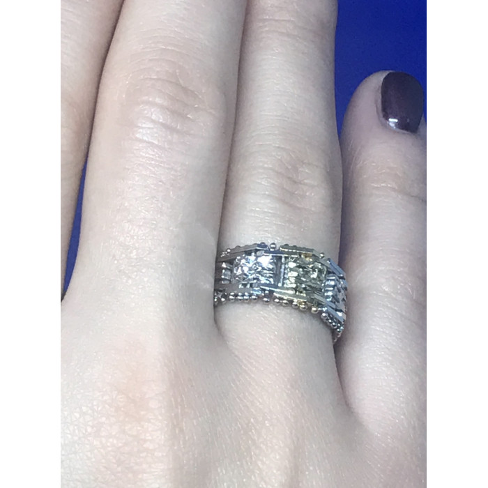 Sky Jewelry Итальянское кольцо серебро 925 проба (позолота)